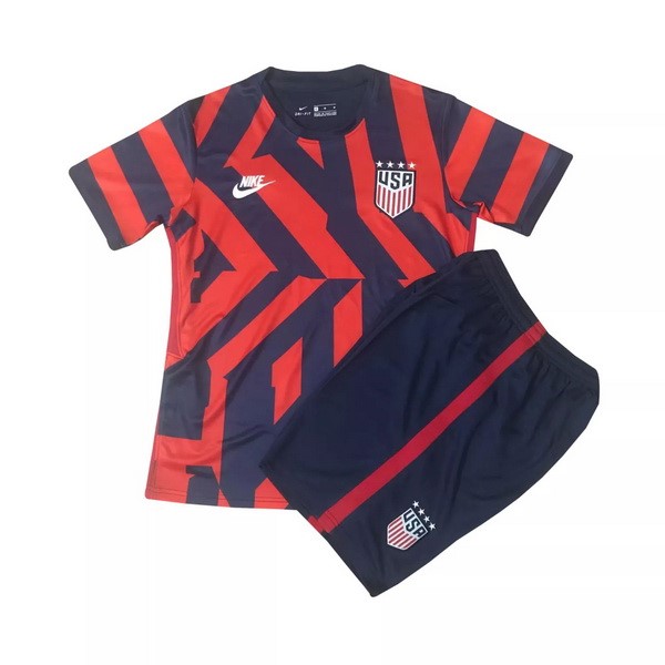 Camiseta Estados Unidos Replica Segunda Ropa Niño 2021 Rojo